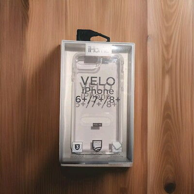 iHome Velo Phone Case For Iphone 6+ 7+ 8+ (Clear) With White Boarder