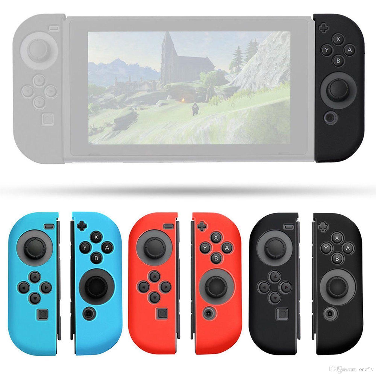 Custodia Cover In Silicone Colorato Grip Per Joy-Con Nintendo Switch mar