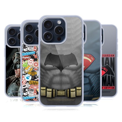 OFFICIAL BATMAN V SUPERMAN GRAPHICS SOFT GEL CASE FOR APPLE iPHONE PHONES