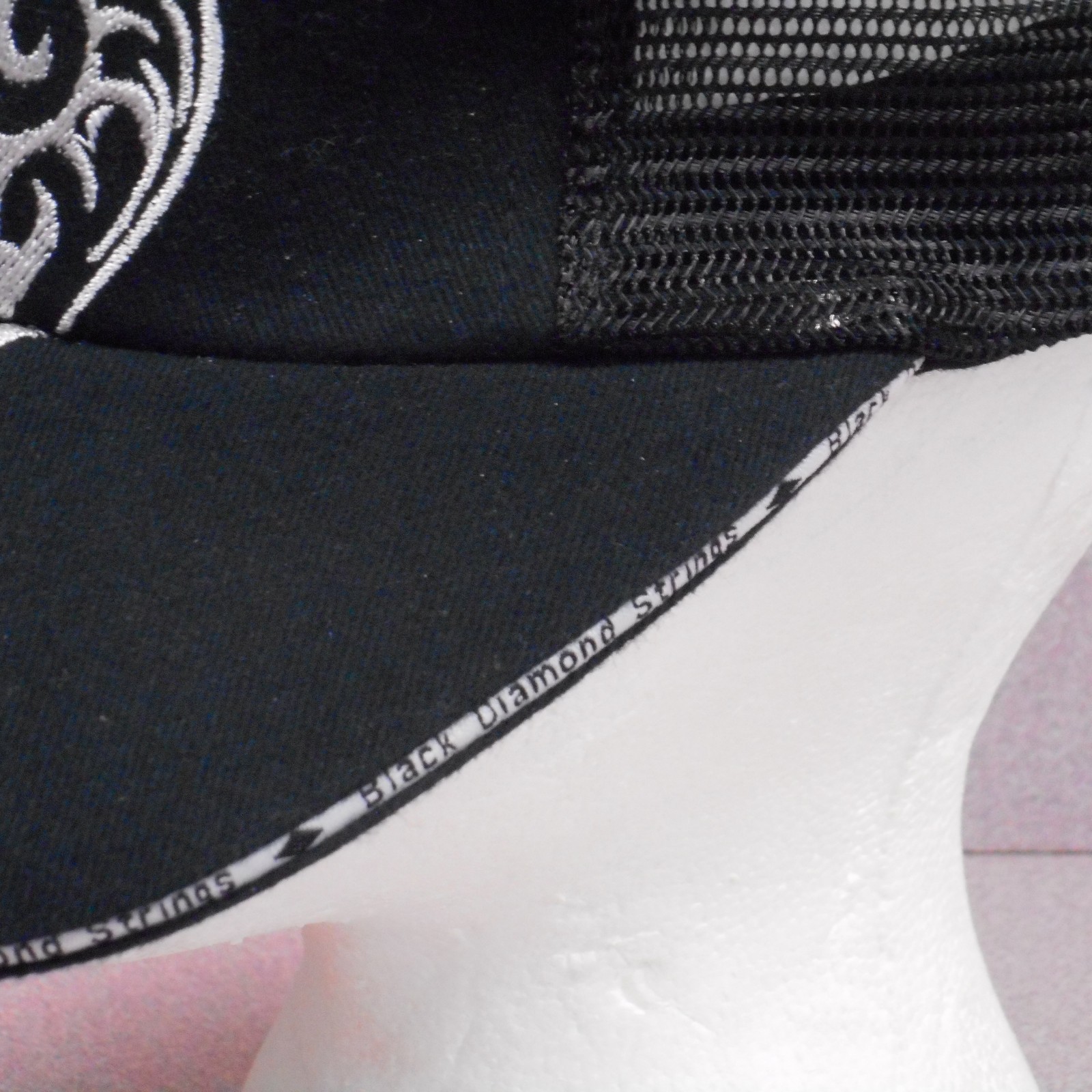 Black Diamond Strings Music Forever, Mesh,Strap Back Black & Silver Cap/Hat