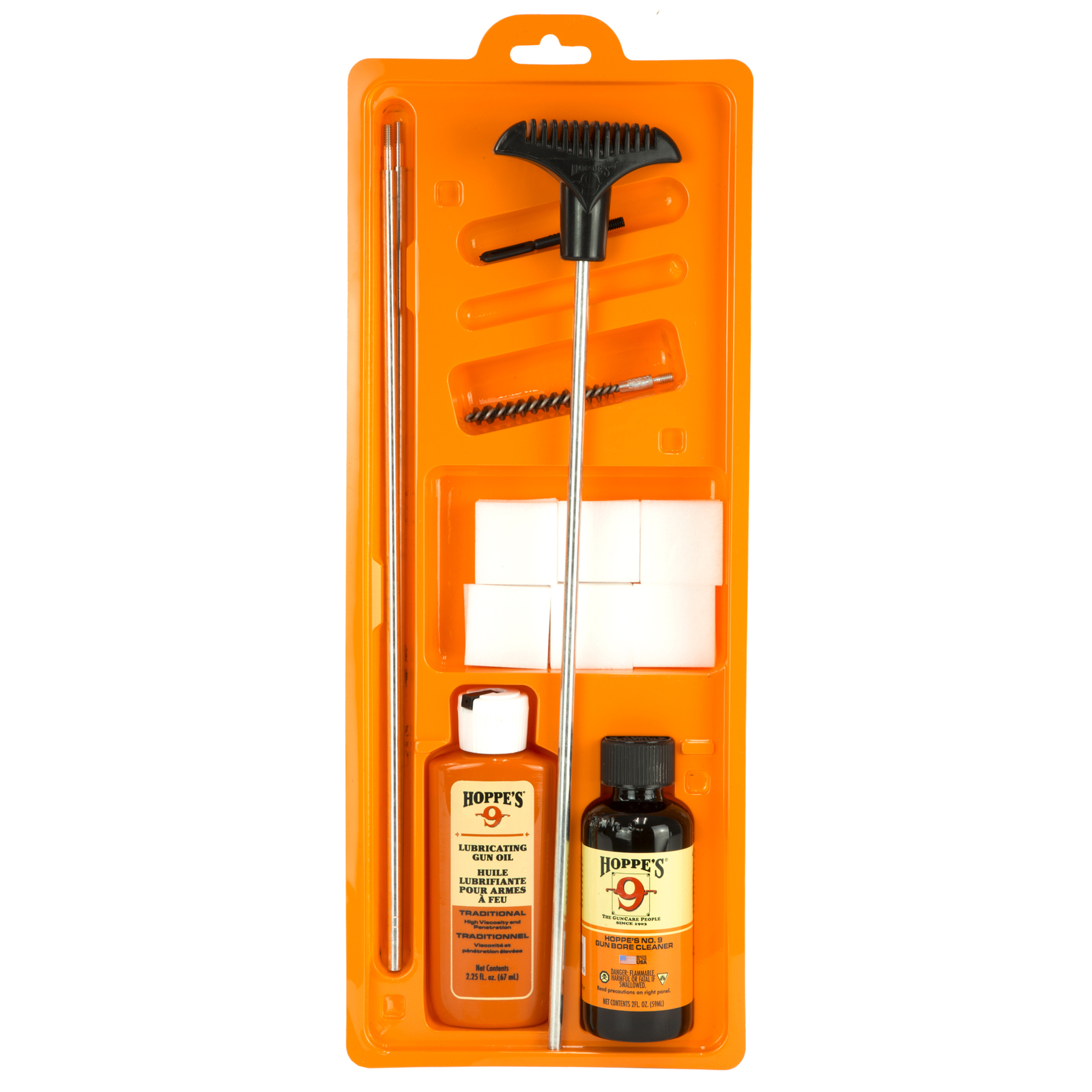 NEW! Hoppes Cleaning Kit, Rifle .243 - .257 Caliber, 6 - 6.5mm, Clam U243B