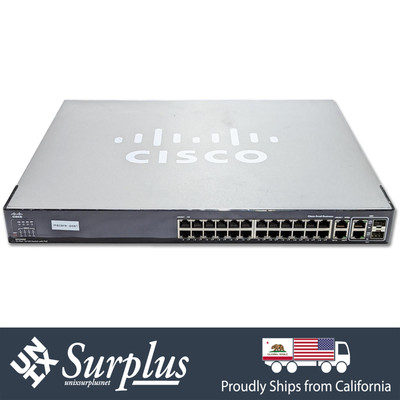 24 Port 10/100Mbps RJ45 Cisco SFE2000P PoE Ethernet Switch 1x PSU | 4x 1GB Combo