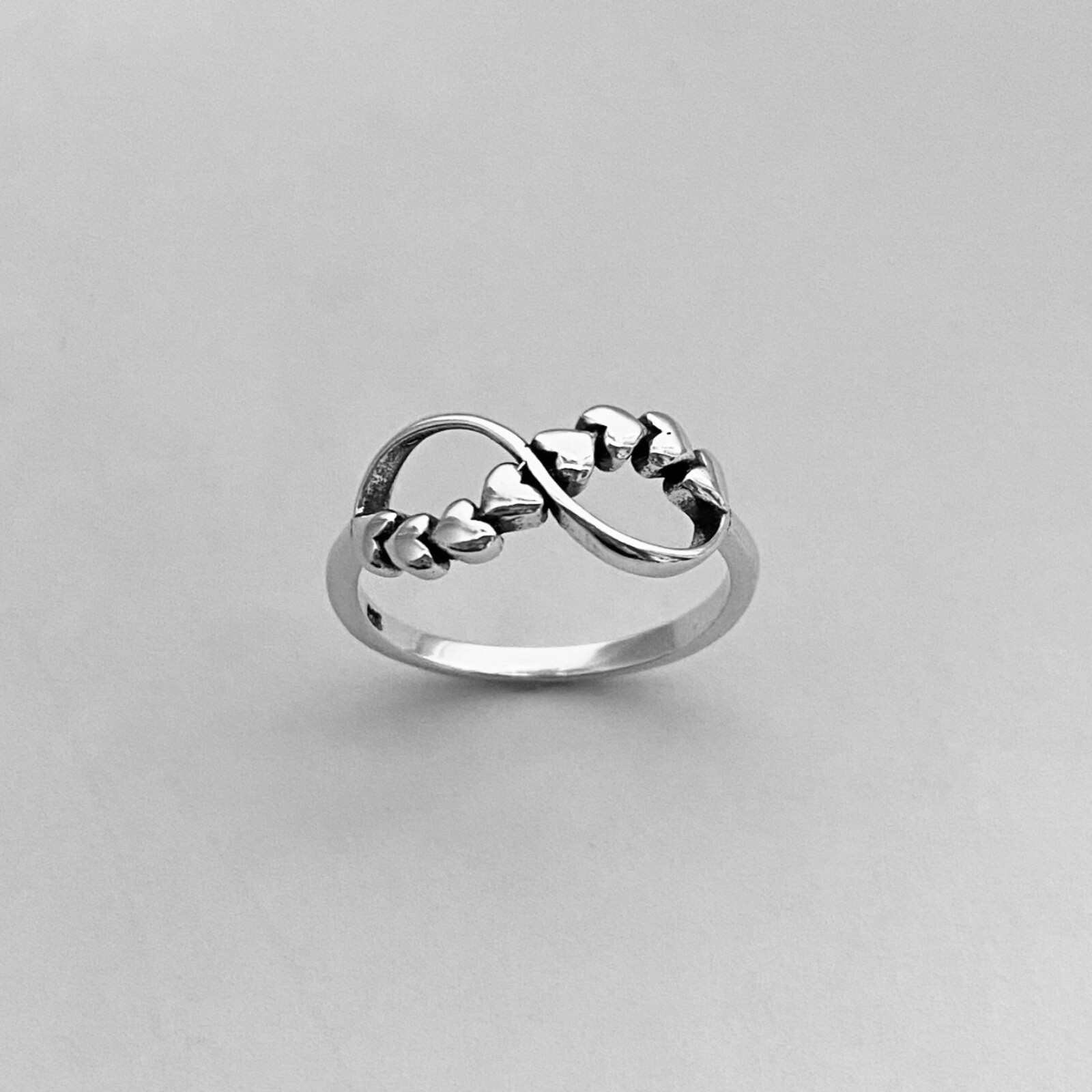 Sterling Silver Infinity Heart Ring, Silver Rings, Love
