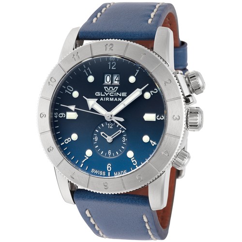 Мужские кварцевые часы Glycine GL0151 Airman GMT 42 мм