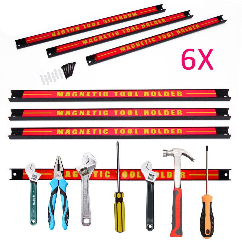6x Magnetleiste Werkzeughalter Werkzeugleiste Magnetschiene Wandhalter 46cm