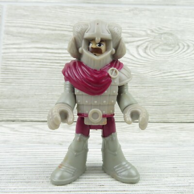 Imaginext - Battering Ram Knight - Fisher Price Toy Figure - Gray/Maroon - 2.5''