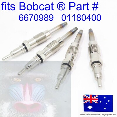 fits 4 x Bobcat Glow Plugs 6670989 863 864 873 883 DEUTZ 01180400 GN960 886146