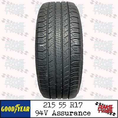 215 55 R 17 x1 Goodyear 94V M+S Part Worn Used Tyre 21555R17 x1 5.2-5.4mm