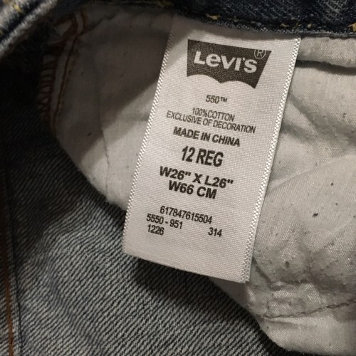 Boy's Levi's 550 Size 12 Reg W26