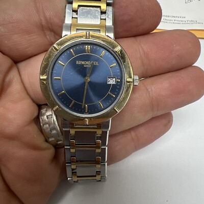 Raymon Weil Watch - Men s Two Tone Gold Blue Dial