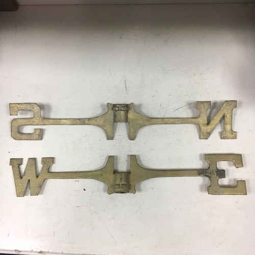 Large 18” Brass Directionals FOR FULL SIZE WEATHERVANES FITS 3/4'' RODS