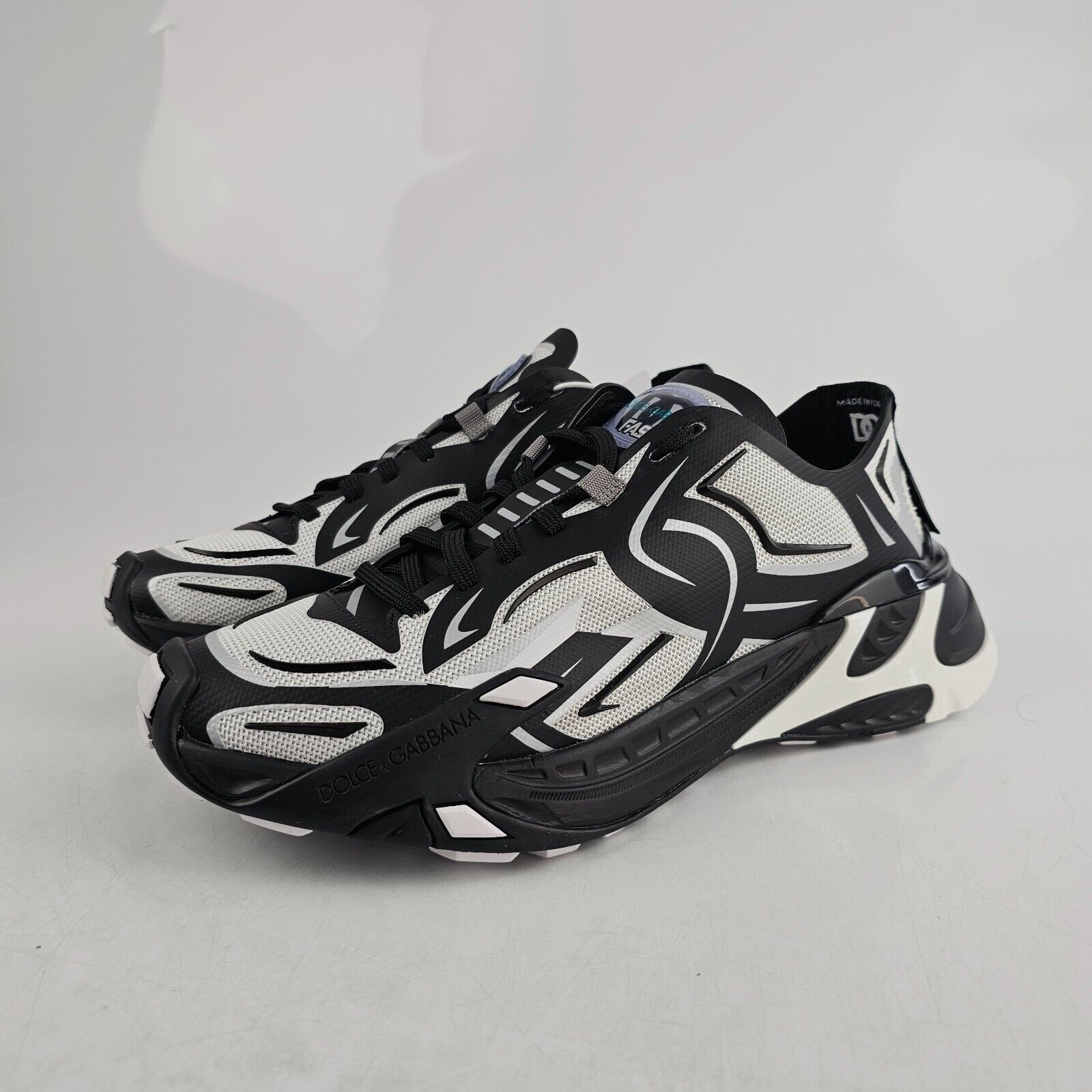 DOLCE&GABBANA Fast Runner Mesh Men's Black/White Sneakers DOLCE&GABBANA Fast Runner Mesh Men's Black/White Sneakers