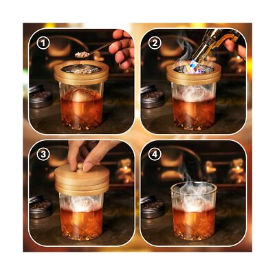 Yiiwinwy Cocktail Smoker Kit with Torch,Whiskey Smoker Kit,Bourbon/Drink/Old ...