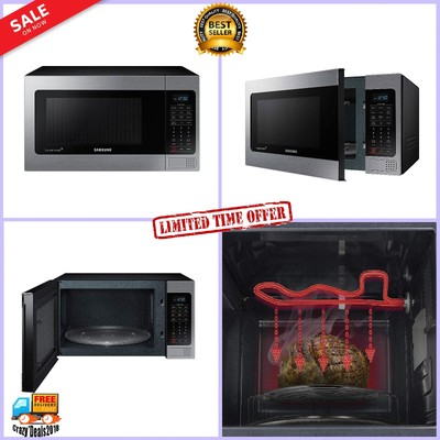 Samsung Countertop Grill Microwave Oven, Ceramic Enamel Interior Stainless Steel