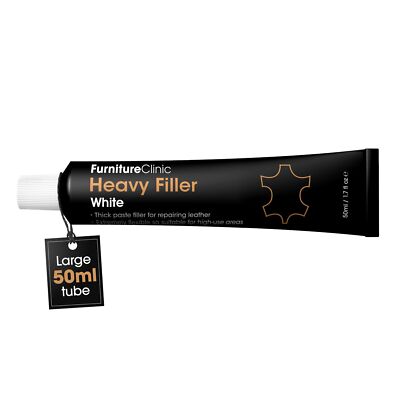 White Leather Repair Filler - Heavy Filler Compound for Flawless Restoration