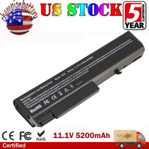 6Cells Battery for HP EliteBook 6930p 8440p 8440w 6730b 6535b 482962-001 5200mAh