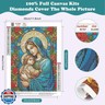 SENQAO Virgin Mary Diamond Painting Kits for Adults, Stained Glass Jesus Diamond Art for Beginners, Round 5D Paint with Diamonds Pictures Gem Art Painting Kits DIY Adult Crafts Kits 12x16inch