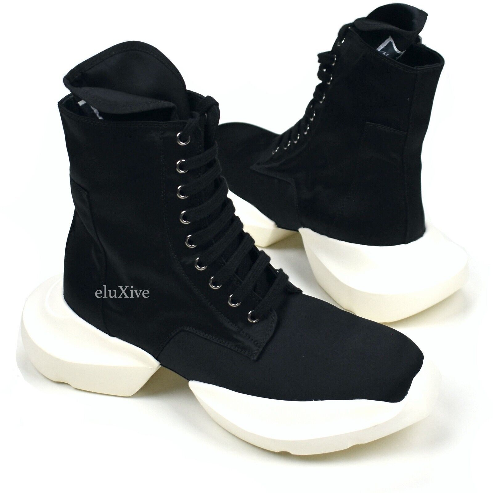 NWT $790 Rick Owens DRKSHDW Army Sneaker Boot Black Milk NWT $790 Rick Owens DRKSHDW Army Sneaker Boot Black Milk