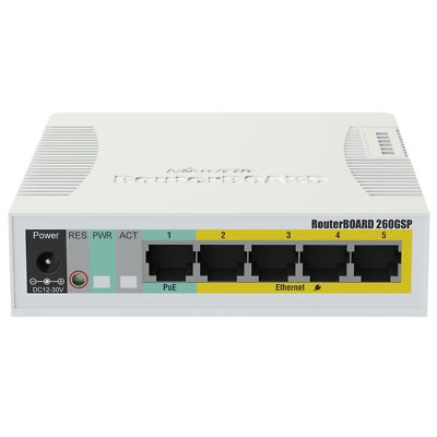 Mikrotik RB260GSP 5xGbit LAN 1xSFP Smart POE-OUT Switch