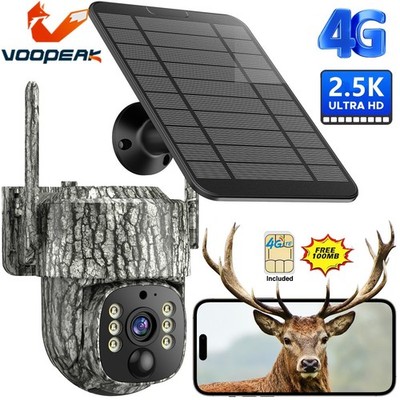 Campark 2.5K Solar Wildkamera 4G LTE Jagdkamera Nachtsicht Überwachungskamera PT