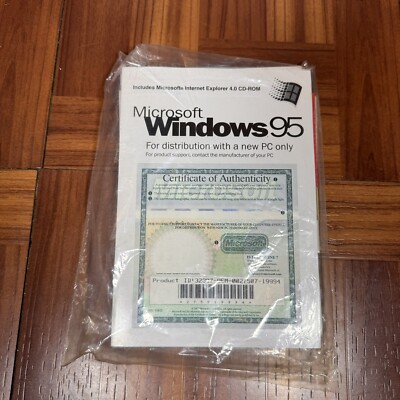 Introducing Microsoft Windows 95 For Distribution With A New PC Only NEW Sealed