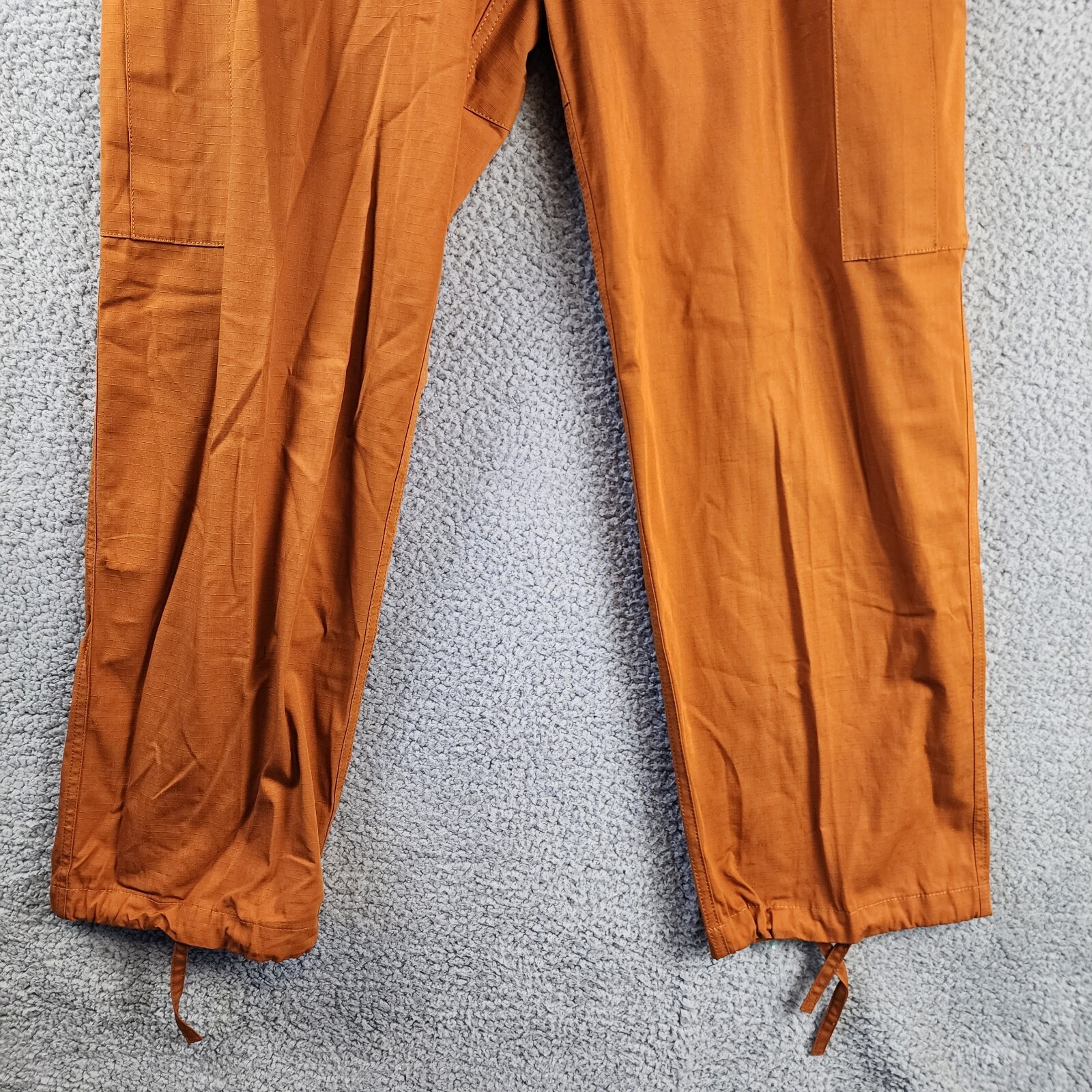 Pre-owned Kenzo Straight-leg Cargo Pants Men's 40 Brown Solid Pockets Button Zip Closure