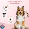 PETPAWJOY Slicker Brush for Dogs - Gently Cleaning Pin Brush for Shedding, Small Dogs, Puppy, Yorkie, Poodle, Rabbits, Cats - Pink