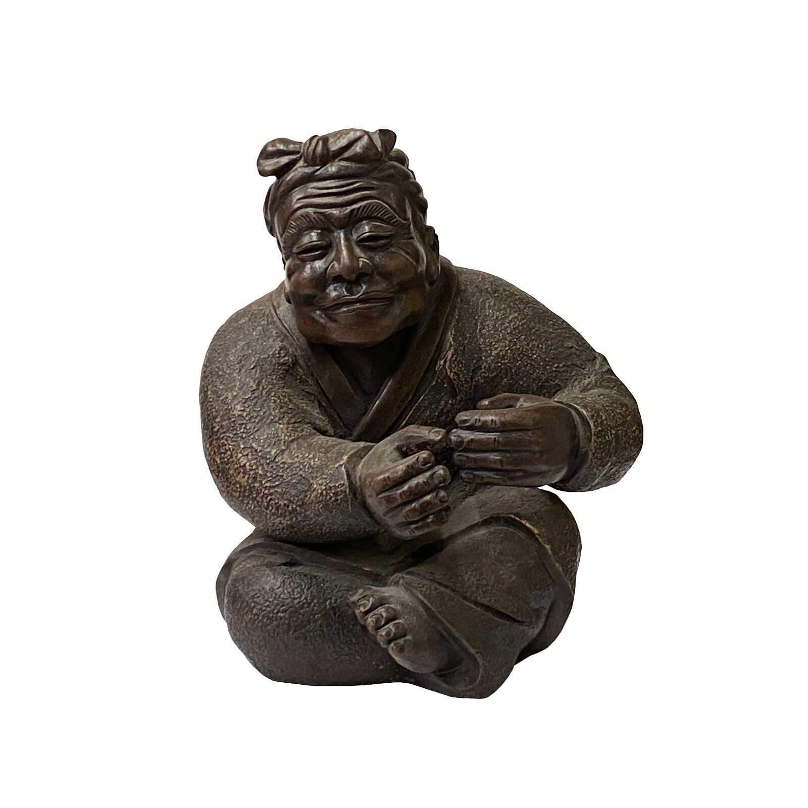 Chinese Distressed Brown Rough Marks Ceramic Clay Man Art Figure ws2472S Chinese Distressed Brown Rough Marks Ceramic Clay Man Art Figure ws2472S