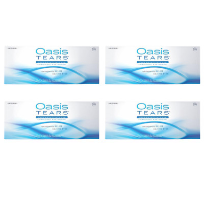 4 Pack Oasis Tears Preservative-Free Lubricant Eye Drops - 30 vials