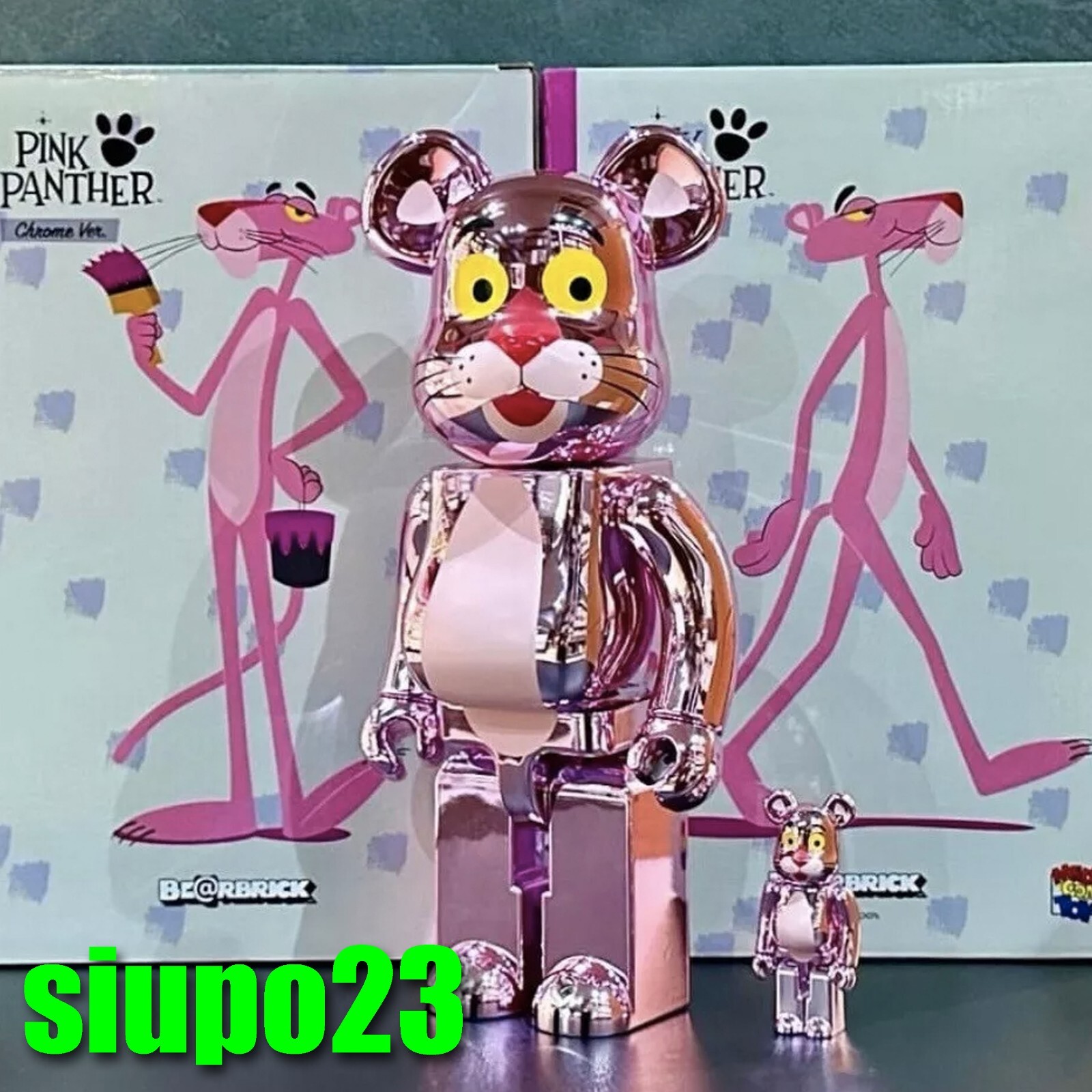 その他 Be@rbrick PINK PANTHER 100% 400% Medicom 400% + 100% Bearbrck ~ Pink Panther Be@r brick