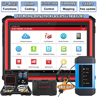 LAUNCH X431 PRO PRO3S+ HDIII V+ HD3 Car Heavy Duty Truck Diagnostic Scanner Tool