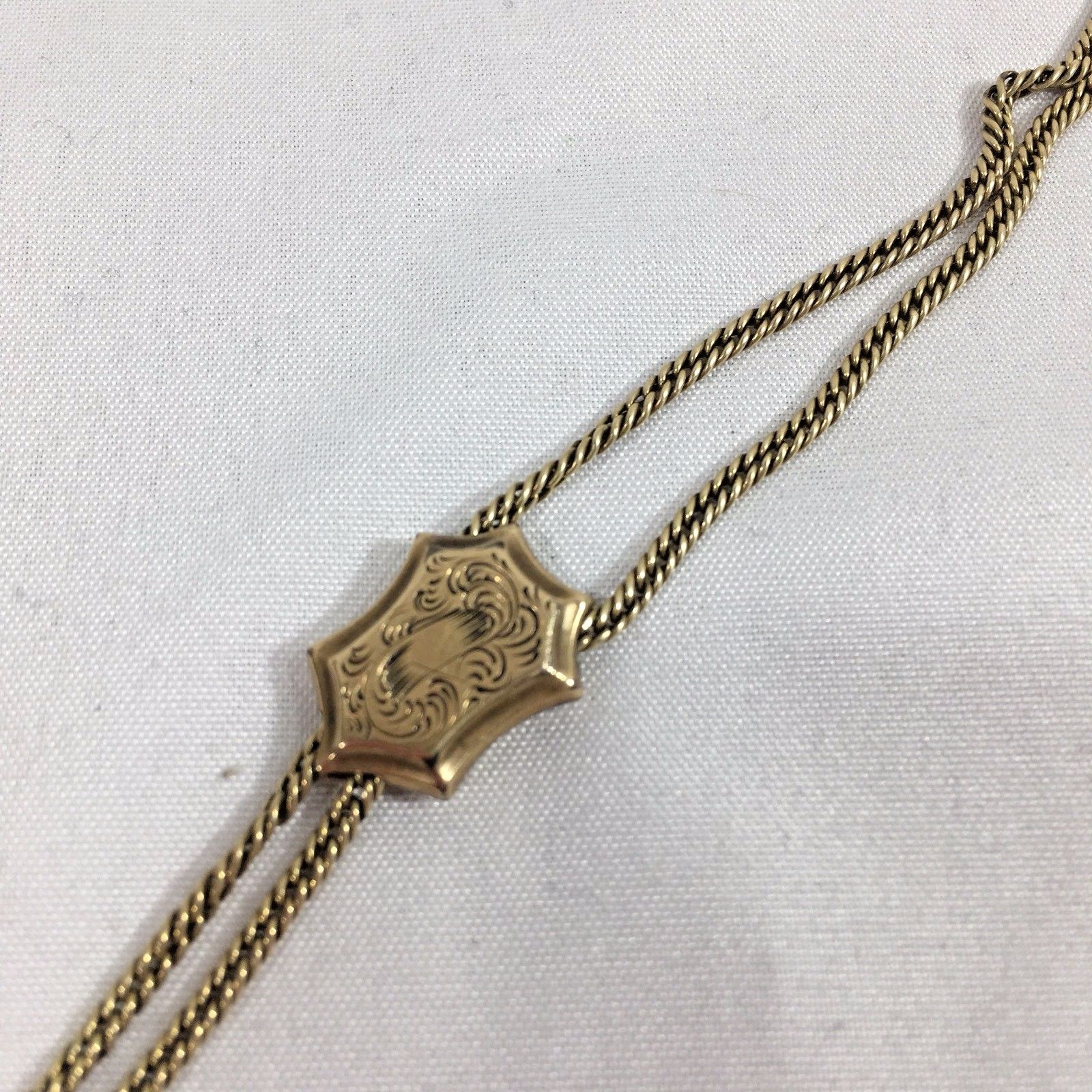 Antique Victorian 14K Gold Pocket Watch Chain Fob With Monkey Paw Hand 40” 27g