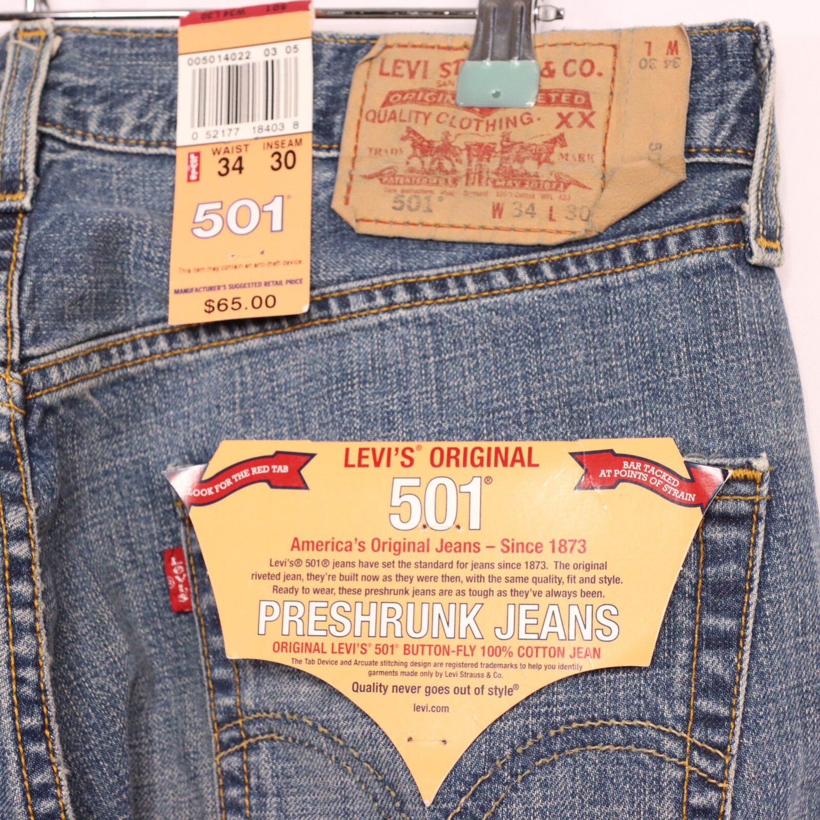 【00s】Levi's 501 最終USA製 Y2K 濃いめ W34 USA製】リーバイス 最終 00s 501ZXX 赤耳 ビッグE 濃紺 W32