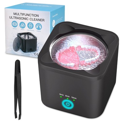 Ultrasonic Cleaner for Dentures, 45kHz Portable Professional Ultrasonic Retai...