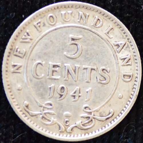 1941-C EXTREMELY FINE Newfoundland Five Cent Silver 