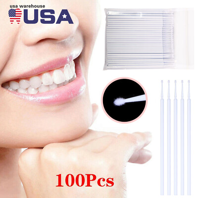 100 Microbrush Micro Brush Applicator Tips (Regular, Fine, Super Fine) Dental