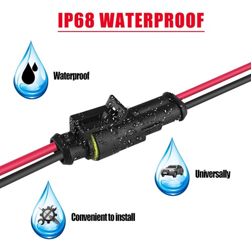 Waterproof Electrical Connector Terminal Wire Connectors Plug 2 Pin Way Lot