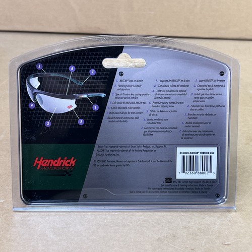 NEW - Nascar Dale Jr. # 88 Titanium Eyewear Safety Glasses Encon Scratch Coat