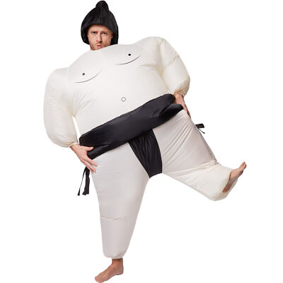 Selbstaufblasbares Unisex Kostüm Sumo-Ringer aufblasbar BlowUp Fasching Karneval