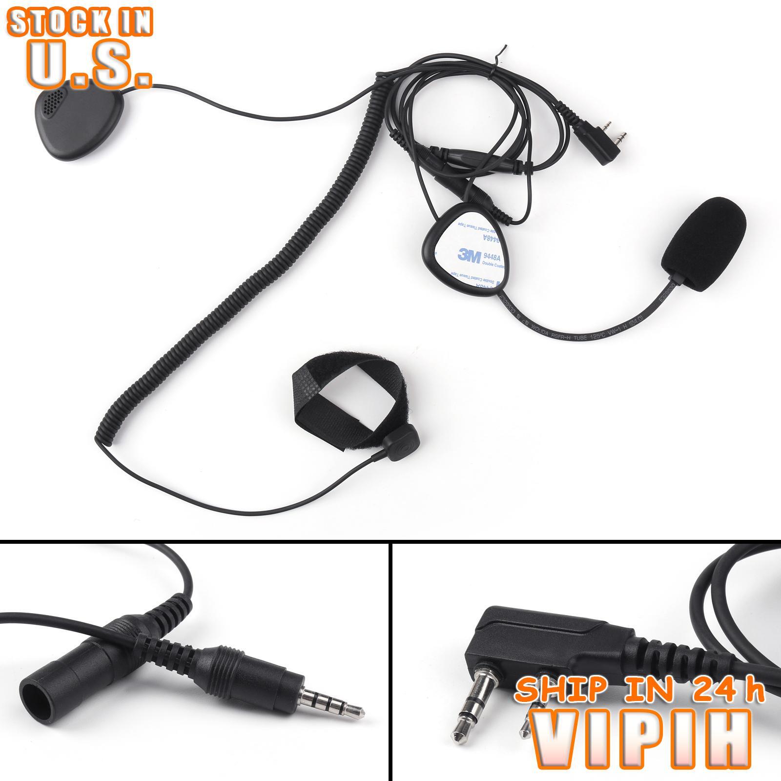 Headset Finger PTT Motorcycle Helmet MIC Fits Radio Kenwood 