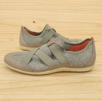 Ecco Womens Shoes 7 Gray Slip On Sneakers Athletic Casual Comfort Shoes Stretch