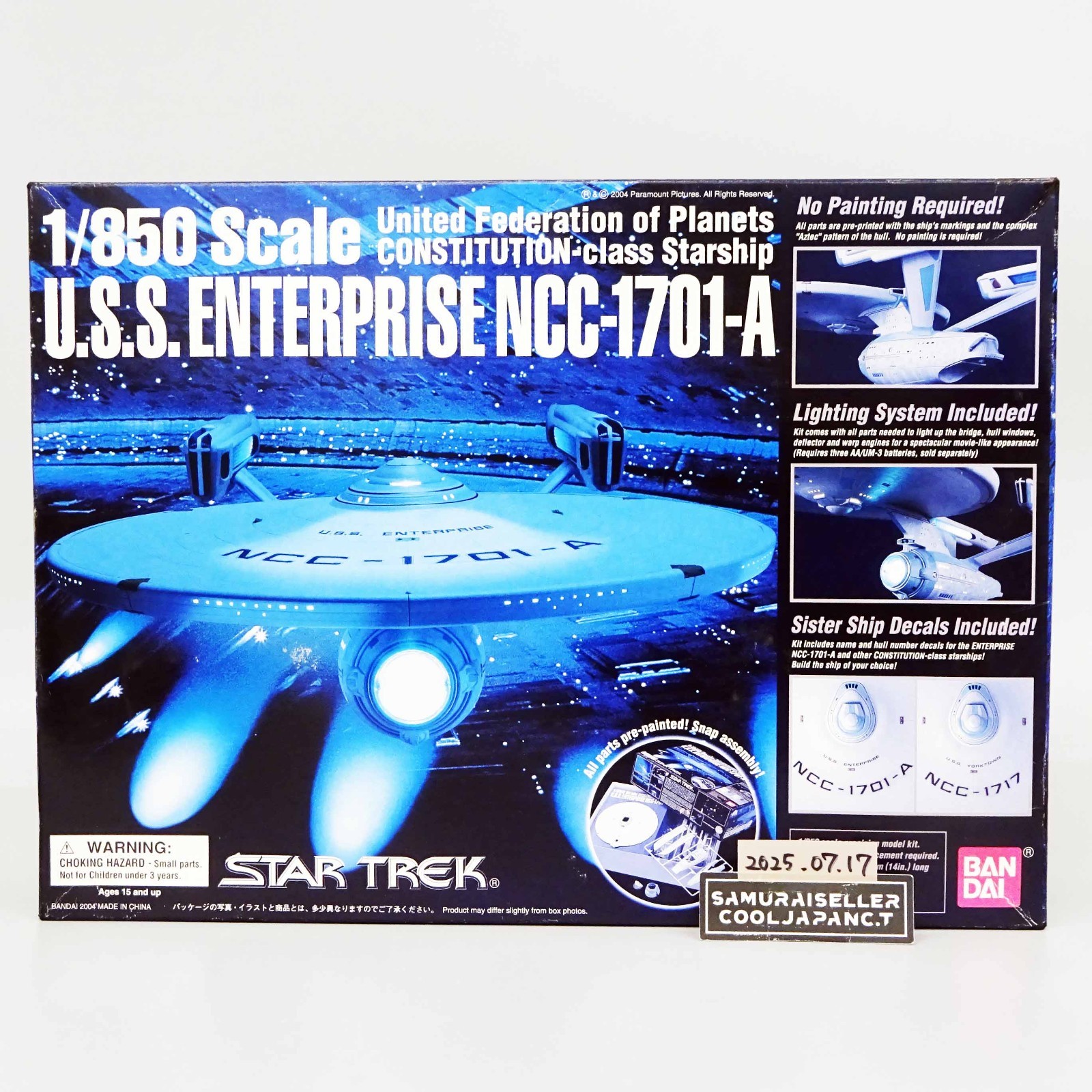 U.S.S. ENTERPRISE NCC-1701 1/850スケール Star Trek 1/850 U.S.S. ENTERPRISE NCC-1701-A Plastic Model