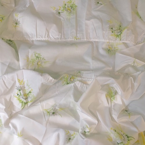 VTG CANNON MONTICELLO 2 PC ~Flat Fitted SHEET SET~ Crisp & Clean ~ MINT!