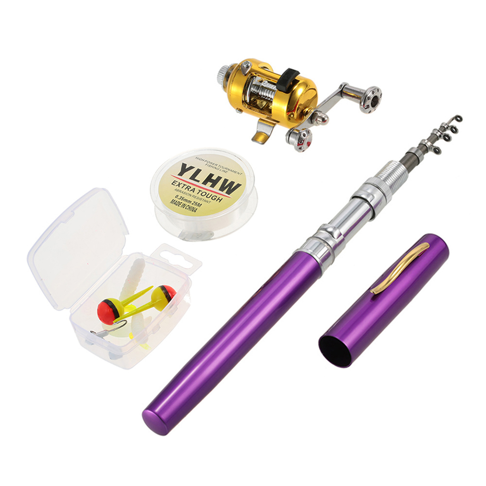 Fishing Rod Reel Combo Set Mini Telescopic Portable Pocket P