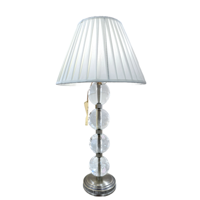 RALPH LAUREN Crystal Table Lamp Four Round Stacked Balls with Plated Base