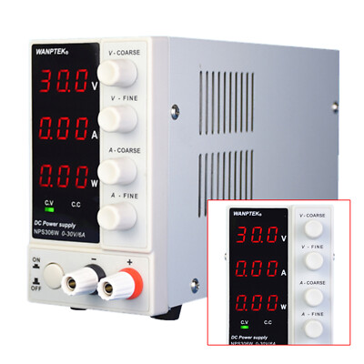 0-30V 0-10A Lab DC Bench Power Supply Variable Linear Adjustable Power Supply