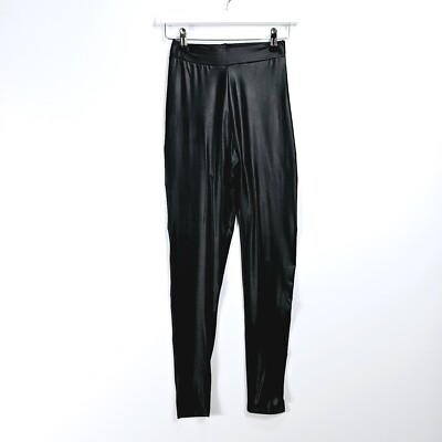 I Saw it First - NEW - Wet Look High Waist Leggings - Black - UK 6