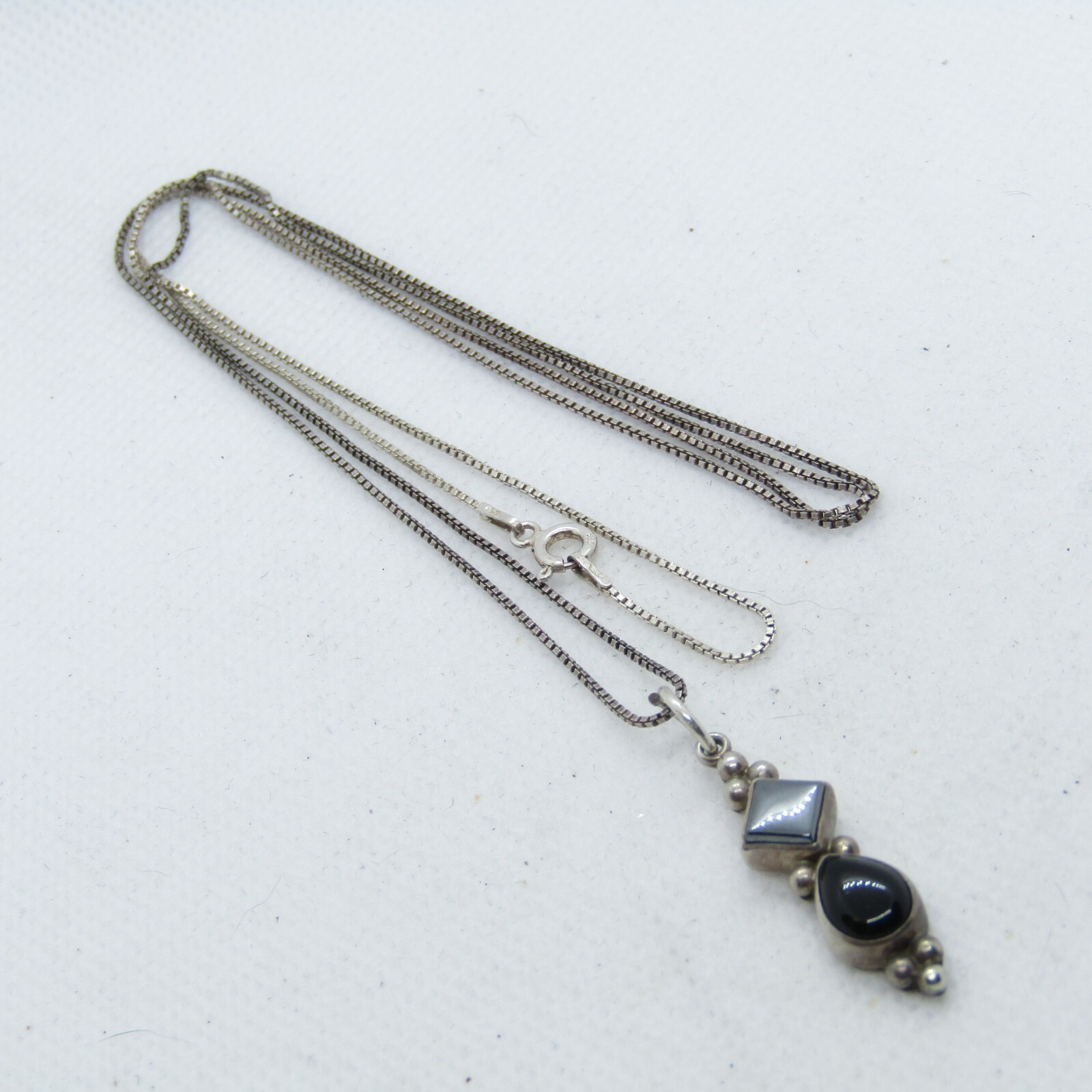 ★ROSEMONT★ SILVER Necklace RA0112 Sterling Silver Paper Clip Link Necklace with .16 ct. t.w.