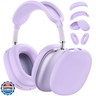 [4 in 1] Silicone Case Cover for AirPods Max USB-C (2024), Anti-Scratch Sweat-Proof Ear Pad Case Cover/Ear Cups Cover/Headband Cover Accessories Silicone Protector for AirPods Max Headphones (Purple)