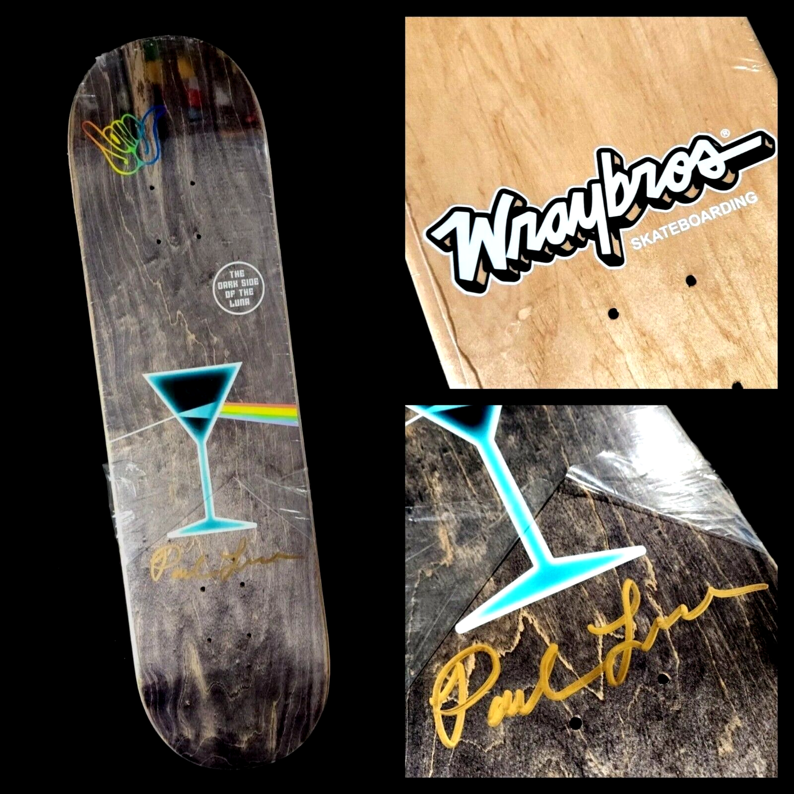 Paul Luna Signed Dark Side x Wray Bros Autograph Skateboard Paul Luna Signed Dark Side x Wray Bros Autograph Skateboard